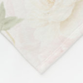Couverture Polaire Fleurs Rose Pâle (Coin)