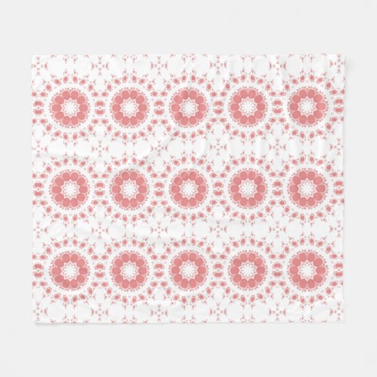 Couverture Polaire Fleurs roses (Devant (Horizontal))