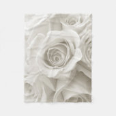 Couverture Polaire Fleurs | Roses blanches (Devant)