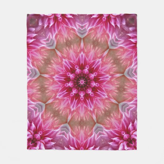 Couverture Polaire Fleurs roses en fleurs (Devant)