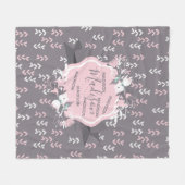 Couverture Polaire Fleurs roses et blanches (Devant (Horizontal))