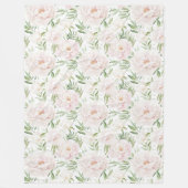 Couverture Polaire Fleurs roses romantiques (Devant)