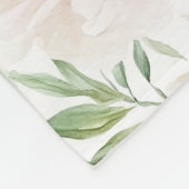 Couverture Polaire Fleurs roses romantiques (Coin)