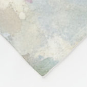 Couverture Polaire Fleurs roses violettes romantiques (Coin)