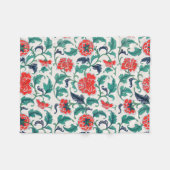 Couverture Polaire Fleurs rouges (Devant (Horizontal))