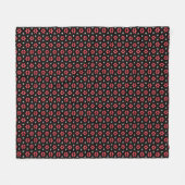 Couverture Polaire Fleurs rouges (Devant (Horizontal))