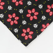 Couverture Polaire Fleurs rouges (Coin)