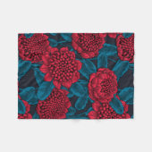 Couverture Polaire Fleurs rouges de waratah (Devant (Horizontal))