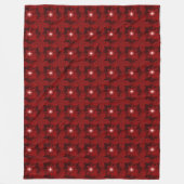 Couverture Polaire Fleurs rouges en 3D, Artdeco (Devant)