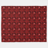 Couverture Polaire Fleurs rouges en 3D, Artdeco (Devant (Horizontal))