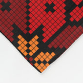 Couverture Polaire Fleurs rouges Palestine Broderie tatreez Motif (Coin)