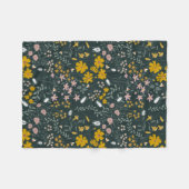 Couverture Polaire Fleurs sauvages bohémiens de la moutarde (Devant (Horizontal))