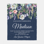 Couverture Polaire Fleurs sauvages de petite fille personnalisée (Devant)