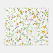 Couverture Polaire Fleurs sauvages de printemps été (Devant (Horizontal))