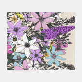 Couverture Polaire Fleurs sauvages d'été (Devant (Horizontal))