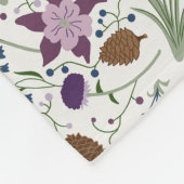 Couverture Polaire Fleurs sauvages du Colorado, Columbine, Pinecones (Coin)