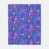 Couverture Polaire Fleurs sauvages dynamiques (Devant)