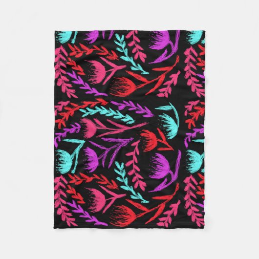 Couverture Polaire Fleurs sauvages en couleurs que POP! (Devant)