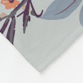 Couverture Polaire Fleurs sauvages sur bleu, motif botanique. (Coin)