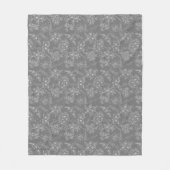 Couverture Polaire Fleurs simples Motif 01b. Gray BG (Devant)