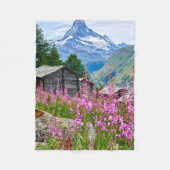 Couverture Polaire Fleurs | Summer Matterhorn Suisse (Devant)