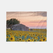 Couverture Polaire Fleurs | Sunflower Field Provence, France (Devant (Horizontal))