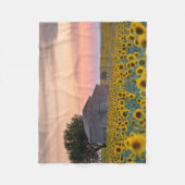 Couverture Polaire Fleurs | Sunflower Field Provence, France (Devant)