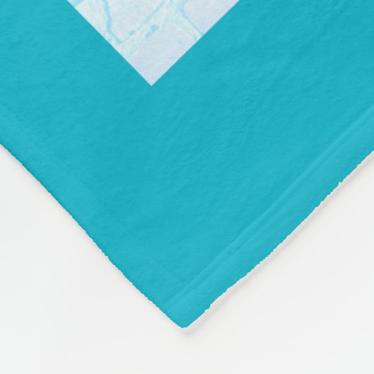 Couverture Polaire Fleurs sur le bleu (Coin)