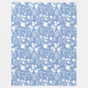Couverture Polaire Fleurs sur net 01.bx4 Lblue BG