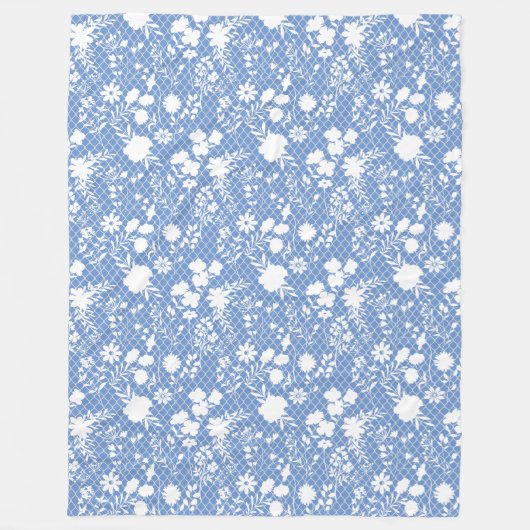 Couverture Polaire Fleurs sur net 01.bx4 Lblue BG (Devant)