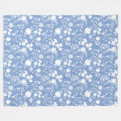 Couverture Polaire Fleurs sur net 01.bx4 Lblue BG (Devant (Horizontal))