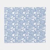 Couverture Polaire Fleurs sur net 01.bx4 Lblue BG (Devant (Horizontal))