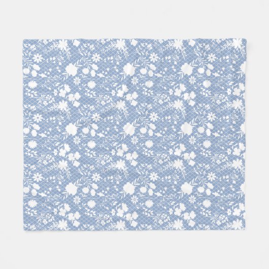 Couverture Polaire Fleurs sur net 01.bx4 Lblue BG (Devant (Horizontal))