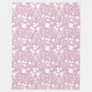 Couverture Polaire Fleurs sur net 01.bx4 Lpink BG