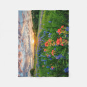Couverture Polaire Fleurs | Texas Bluebonnets & Indian Paintbrush (Devant)