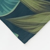 Couverture Polaire Fleurs tropicales et Feuilles à papillons (Coin)