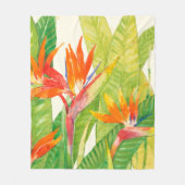 Couverture Polaire Fleurs tropicales | Oiseau du paradis (Devant)