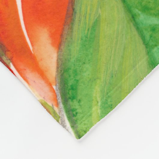 Couverture Polaire Fleurs tropicales | Oiseau du paradis (Coin)