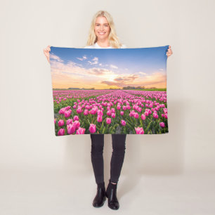 Couverture Polaire Fleurs Tulips Holland Sud, Pays-Bas