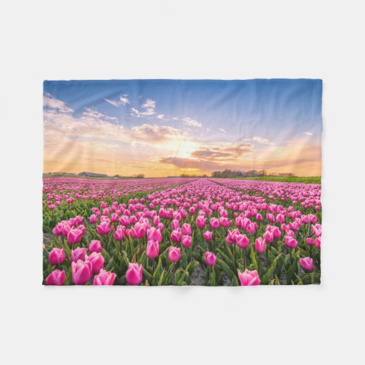 Couverture Polaire Fleurs | Tulips Holland Sud, Pays-Bas (Devant (Horizontal))