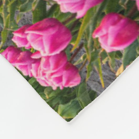 Couverture Polaire Fleurs | Tulips Holland Sud, Pays-Bas (Coin)