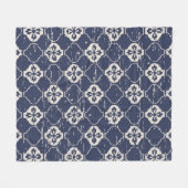 Couverture Polaire Fleurs usées : Vintage sans joint (Devant (Horizontal))