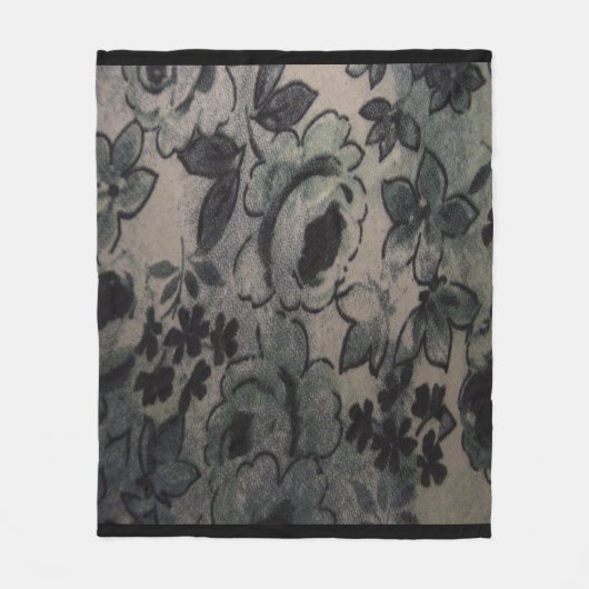 COUVERTURE POLAIRE FLEURS VERTES (Devant)