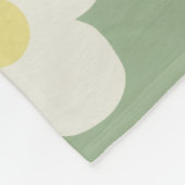 Couverture Polaire Fleurs vertes et blanches (Coin)