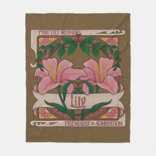 Couverture Polaire Fleurs victoriennes Lily rose Amitié Amiration