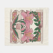 Couverture Polaire Fleurs victoriennes Lily rose Amitié Amiration (Devant (Horizontal))