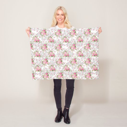 Couverture Polaire Fleurs vintages (En situation)