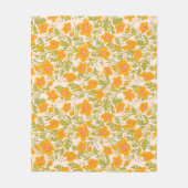 Couverture Polaire Fleurs vintages de papillon botanique (Devant)