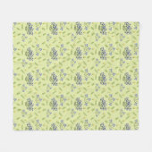 Couverture Polaire fleurs violet et jaune motif (Devant (Horizontal))