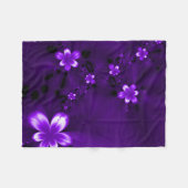 Couverture Polaire Fleurs violettes (Devant (Horizontal))
